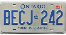 *BARGAIN BIN*  2008 Ontario License Plate #BECJ-242