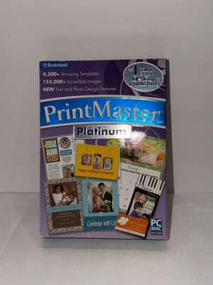 Broderbund PrintMaster Platinum v6 DVD  Software