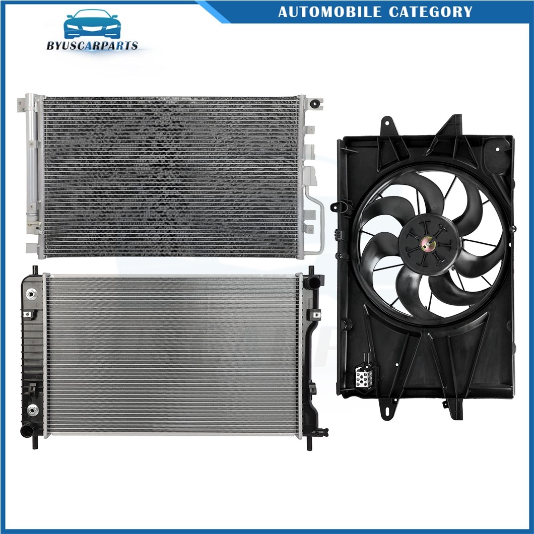 For 16-17 Chevrolet Equinox 2.4L Electric Radiator Condenser Cooling Fan Kit