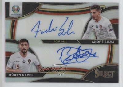 2020 Select UEFA Euro Preview Silver Prizm /50 Andre Silva Ruben Neves Auto 7y2