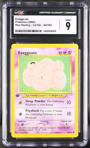 Exeggcute (1st Edition) graded CGC 9 for sale on eBay
