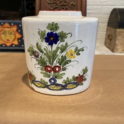 Vintage Porcelain Tea / Cotton Ball Jar Made in Italy Signed & Numbered