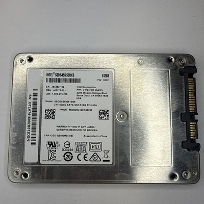 Intel 545s Series 512GB SATA 6Gb/s 2.5'' Solid State Drive SSDSC2KW512G8
