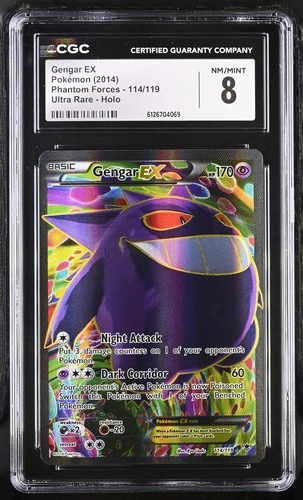 CGC 8 Gengar EX 2014 Phantom Forces 114/119 Holo Pokemon Card