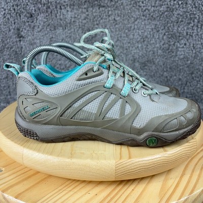 Merrell Hiking Shoes Proterra Vim Women Size 7.5 Aluminum Outdoor Trail Sneakers