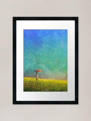 Die Farben des Frühlingsregens gerahmt Ar gerahmt Wandbild Poster Leinwanddruck Bild
