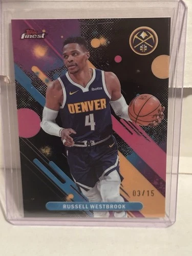 2025 Topps Finest Basketball Black Refractor Russell Westbrook #62