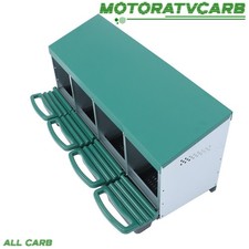 ALL-CARB 4 Hole Chicken Nesting Boxes Metal Chicken Egg Laying Box with Perch