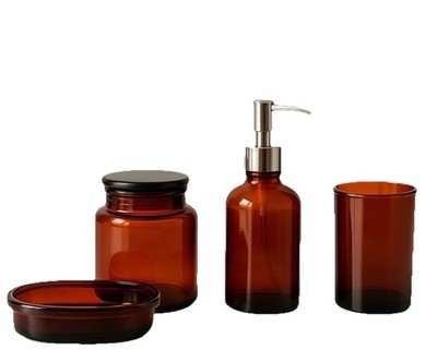 IKEA SEGERSJÖN Seifenspender Tablett Zahnputzbecher Glas Aufbewahrung Dose 