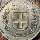 1982 Switzerland 5 Franc Swiss World Coin KM# 40a Helvetia Lot D5-208 Cu-Ni — photo 2