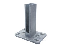 FußPlatte Bodenplatte AufschraubhüLse FüR Zaunpfosten 60 X 40Mm, Gittermatte, Fv