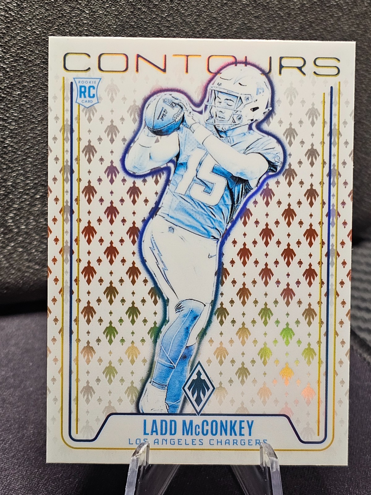 2024 Panini Phoenix - Contours Orange Ladd McConkey #CON-LMY Chargers