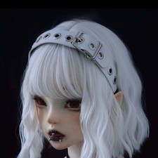 Gothic Punk Hair Hoop Headband Unisex Black Polyester Y2K Harajuku Hip Hop Rock