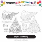 NEW - Stamptember 2025 - Penny Black - Bright and Merry - Stamp and Die Set — photo 2