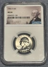 1964-D 25C NGC MS 66 Washington Quarter 90% Silver Graded NGC MS 66!! See Pics.