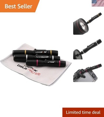 Professional DSLR Cleaning Kit: Lenspen, FilterKlear & Microfiber Pouch Included
