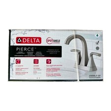 Delta 25899LF-SP Pierce 4" Centerset 2-Handle Faucet in SpotShield Nickel
