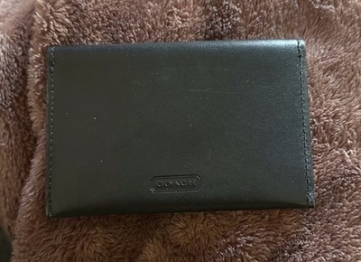 Coach Vintage Black Leather Business Card Credit Card Holder Very Rare Style