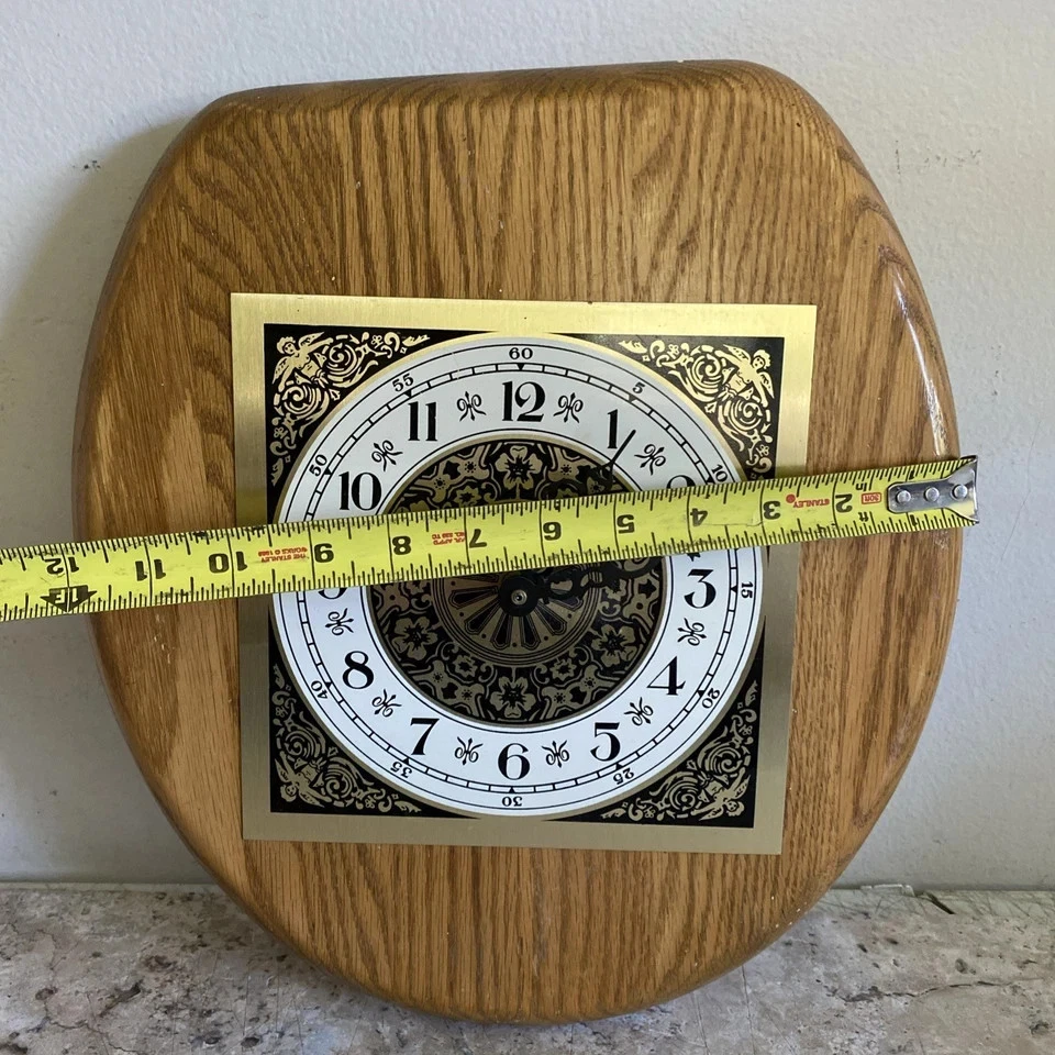 Домашнее деревянное сиденье для унитаза настенные часы 14 x 12 дюймов тихий мужской пещерный подарок юмористические - Изображение 4 из 4