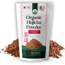 ONE with TEA Organic Hojicha Powder, Roasted Matcha Green Tea Powder from Japan