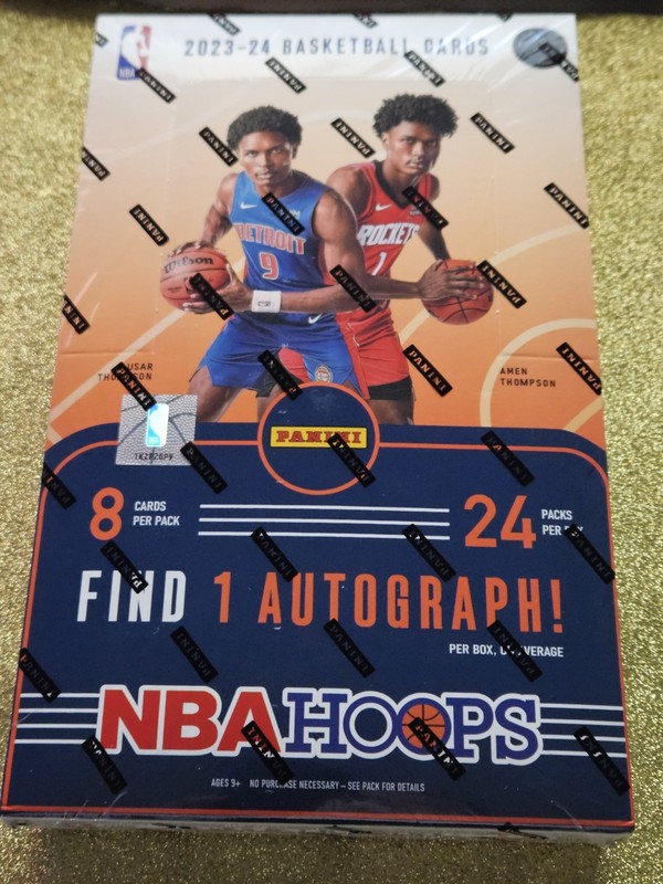 2023-24 NBA Hoops Basketball Factory Sealed Hobby Box Auto Victor Wembanyama RC