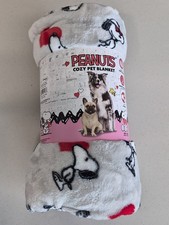 Peanuts Cozy Plush Pet Blanket 40"x50" NWT Snoopy  Woodstock