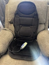 Snailax Vibration Back Massage Car Seat Cushion with Memory Foam - Black