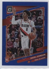 2021-22 Panini Chronicles Donruss Optic Traded Blue 56/99 Keon Johnson #613 0x7c