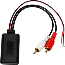Car Bluetooth Aux Adapter, Bluetooth 5.0 Adapter Module with 2 RCA Input Aux Aud