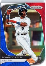 2020 Panini Prizm Domingo Leyba #10 Red, White and Blue Prizm