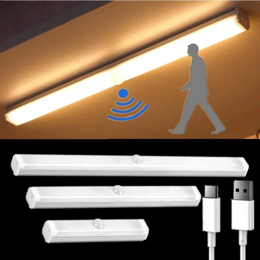 Lámpara LED empotrada lámpara de cocina luz de armario luz nocturna con detector de movimiento PIR