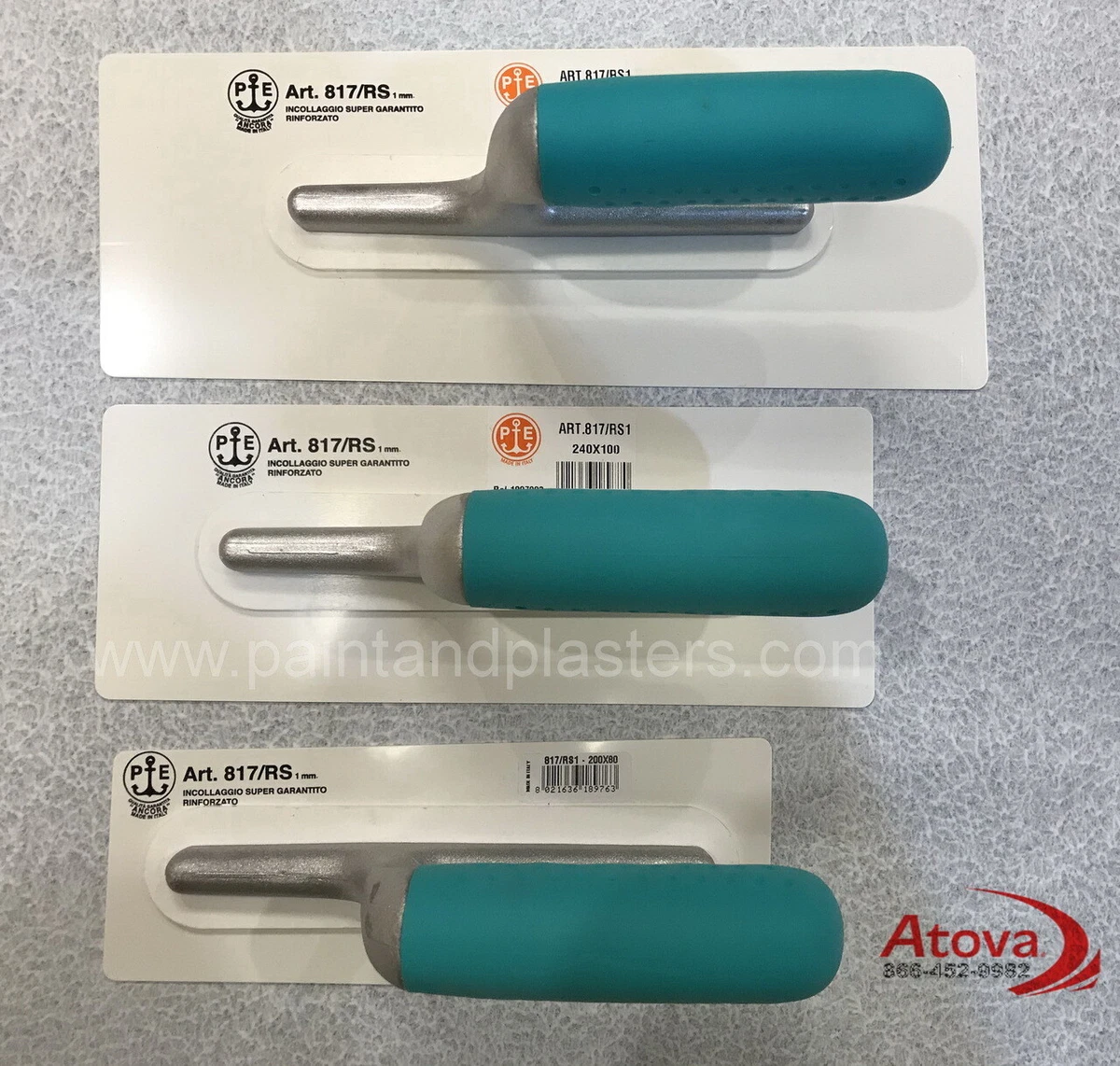 817 RS1 Plastic Trowel Rounded Edges 1mm Medium Flexible for Venetian Plaster