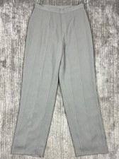Kasper Pants Womens 6 Gray Side Zip Lined Pinstripe