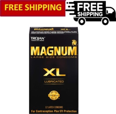 Trojan Magnum XL Large Size Lubricated Condoms, Latex Condoms - 12 Count | eBay Trojan Magnum XL Large Size Lubricated Condoms, Latex Condoms - 12 Count | eBay