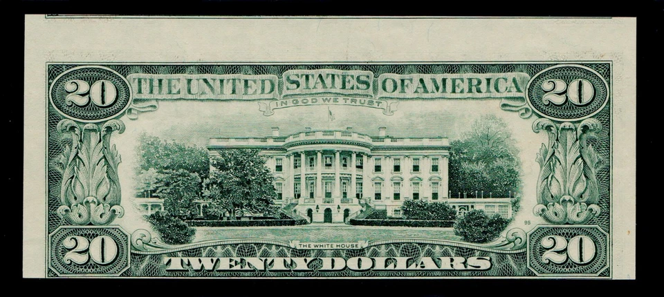 (( Inverted Overprint Error)) $20 1988-A Federal Reserve Note Philadelphia UNC - Image 2 of 2