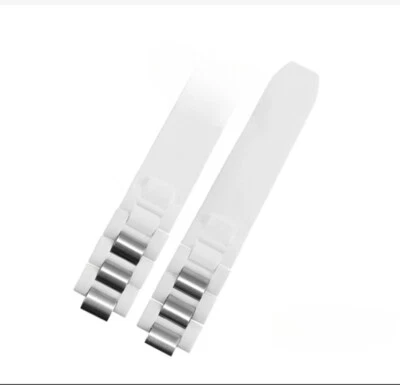High Quality Rubber Silicone Watch Strap Folding Clasp Band 20*10mm Fits CTR - Image 1 of 4