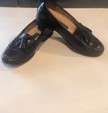 COLE HAAN BURGUNDY LEATHER FRINGE TASSEL MEN'S SLIP ON LOAFER SHOES SZ 10.5