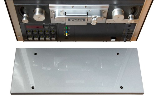 NUOVO Studer A807 A810 Pannelli laterali finitura pianoforte lucida coppia argento nero + maniglie - Foto 17 di 18