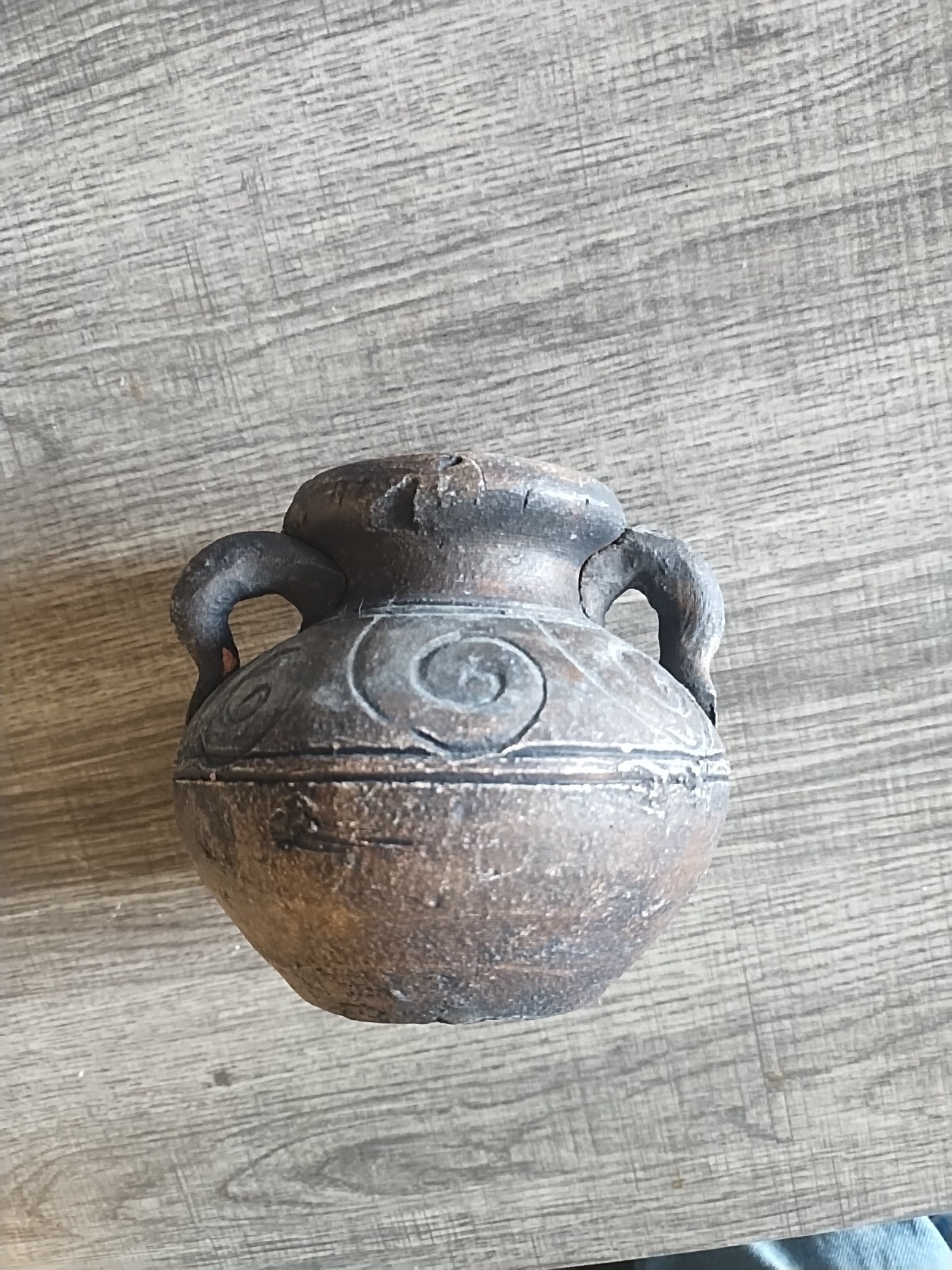 Vintage Pottery Amphora Vase for Pampas Grass and Dried Florals