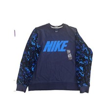Nike Men  s Sweatshirt Collegiate Style Blue Camouflage Large 679389-410