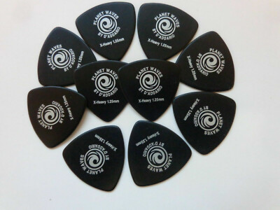 D'Addario Classic schwarz Zelluloid Gitarren-Plektren breite Form X-Heavy 100er-Pack 2CBK7