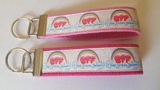 Best Friends Forever BFF 6" Keychain Key Fob Key Ring Strap Birthday Gift Love