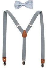Bow tie And Suspenders Sets- Light Gray JAIFEI Brand New In Package 9 available
