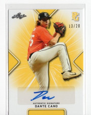 2021 Leaf Perfect Game National Showcase Dante Cano Auto Yellow 13/20 BA-DC1