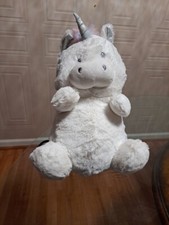Kellytoy Kelly Baby Unicorn Plush Stuffed Rattle Lovey Toy Cream Pink 12 NWT