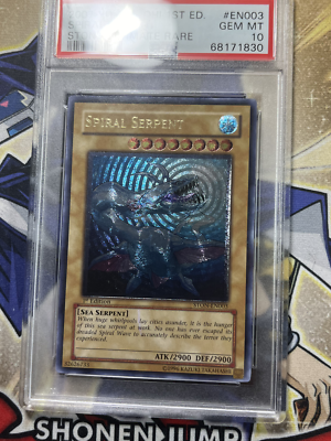 Yugioh PSA 10 Spiral Serpent STON-EN003 1st Edition Ultimate Rare 
