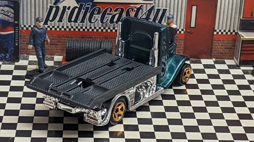 CAMIÓN CAMA RÁPIDA HOT WHEELS SUELTO ESCALA 1:64 PERSONALIZADO SERIE COLECCIÓN "VERDE" - Imagen 6 de 7