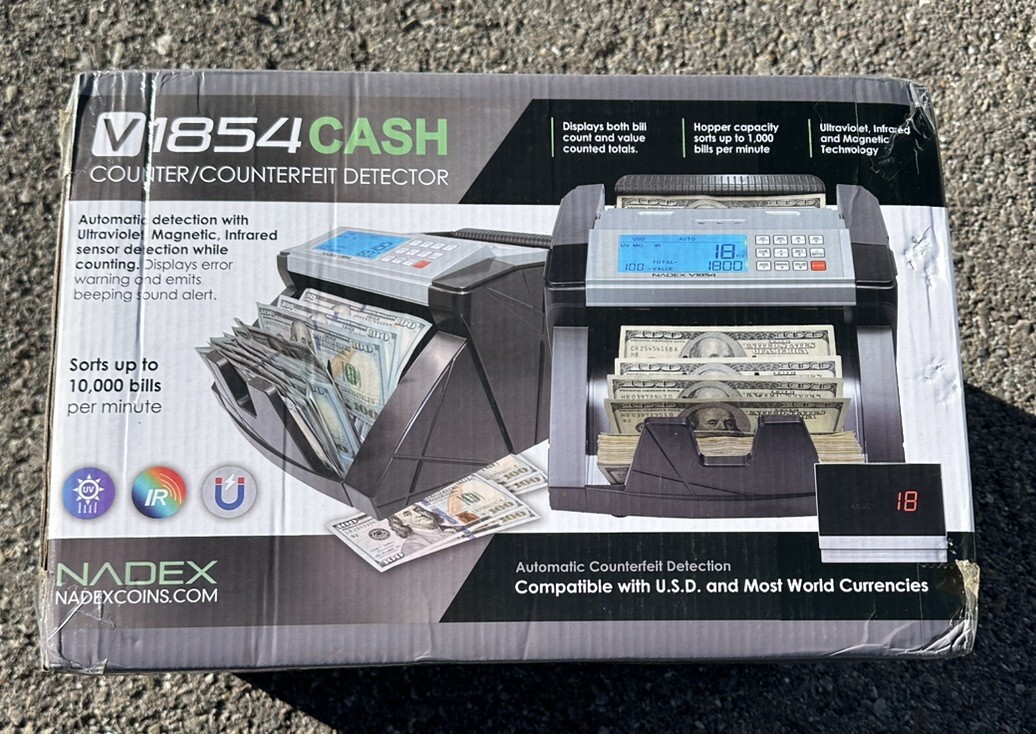Nadex V1854 Money Counter Fast Bill Detector Counterfeit Detection