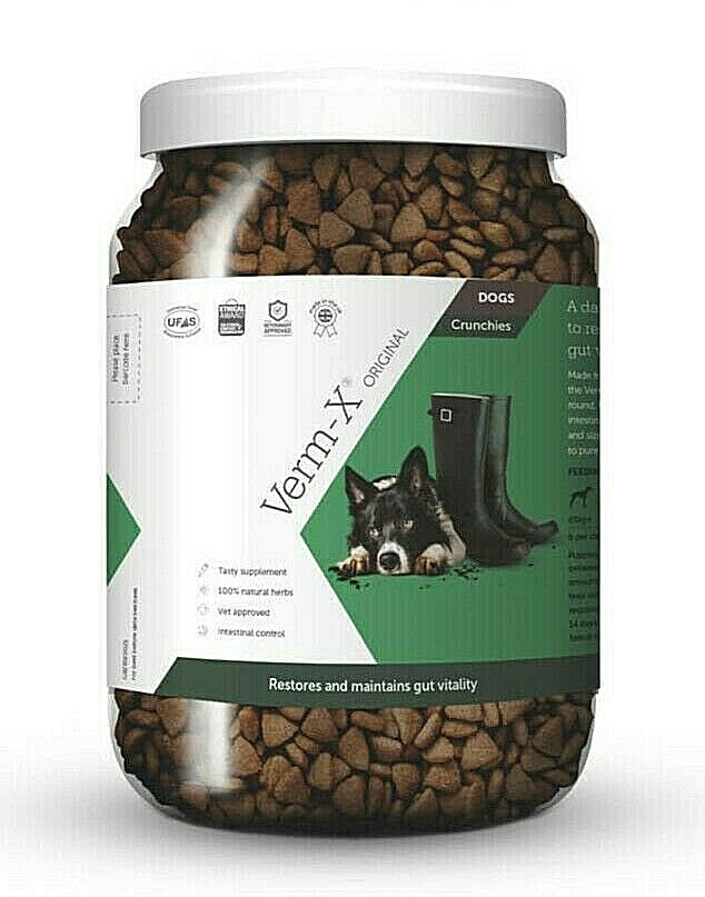 VermX Herbal Crunchies For Dogs Dog Wormers Endoparasite eBay