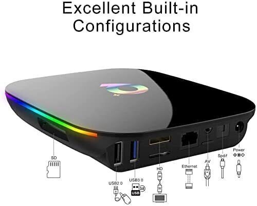 SMART TV BOX Q-PLUS ANDROID PIE 10.0 4GB RAM 64GB 6K QUAD-CODE WIFI NEW foto 2